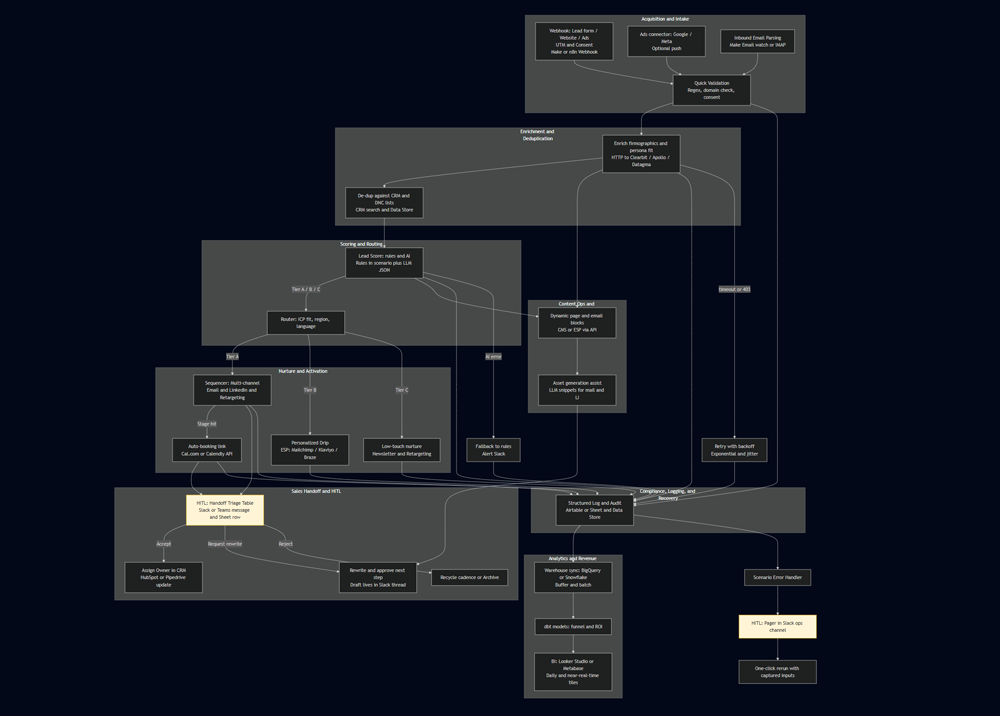 Example workfloa automation of ai systems with humans involved controlling essential steps
