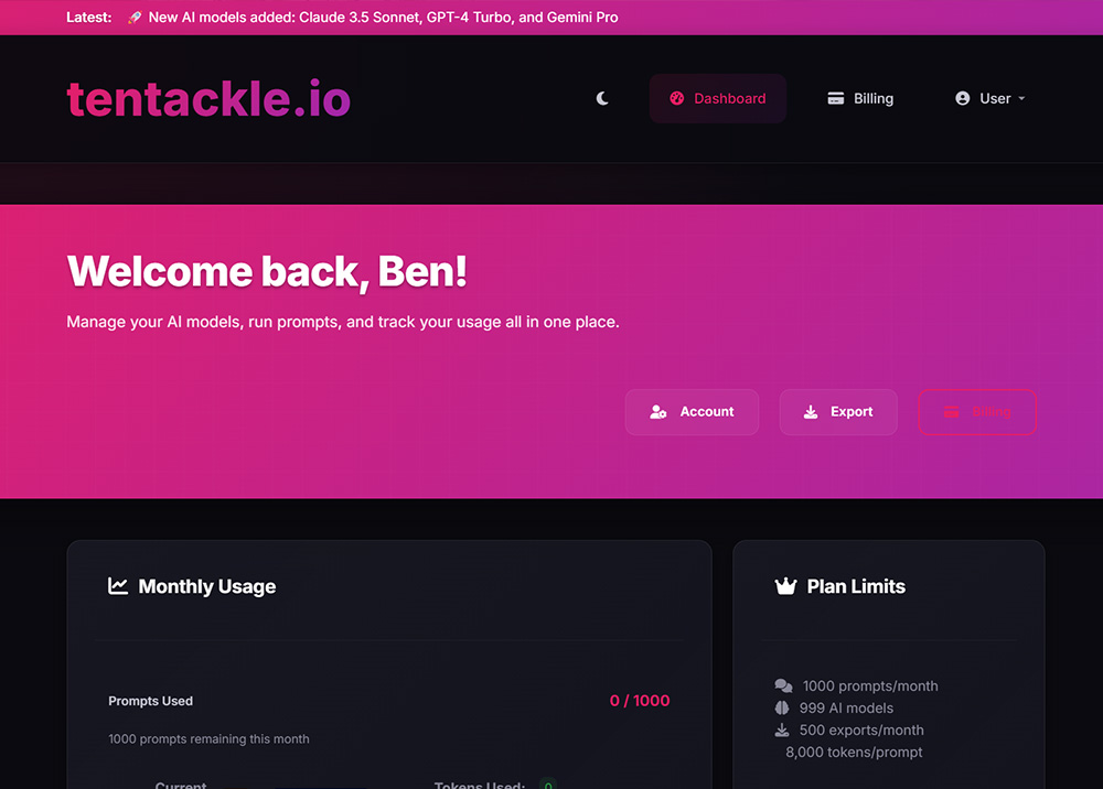 tentackle.io Multi-AI Platform